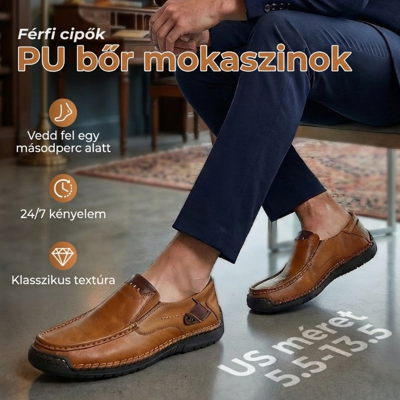 👞 Elegáns természetes bőr férfi cipő – kényelmes mindennapi viselet, prémium anyag! ✨ Raktáron, platás utánvéttel!