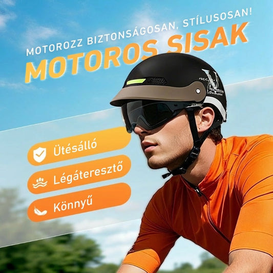 ⛑️🛵 Légáteresztő, könnyű, ütésálló motoros sisak – biztonság és kényelem egyben! 💕 Nyáron sem izzadsz, balesetvédelmi tanúsítvánnyal. Utánvéttel!