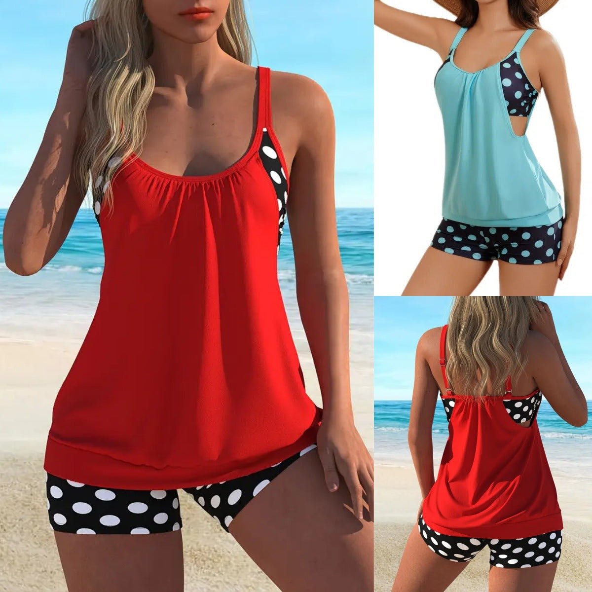 👙 S-3XL Női Pöttyös Kétrészes Fürdőruha | Divatos Bikini Szett – Kényelmes & Alakformáló Strand Divat 🏖️✨
