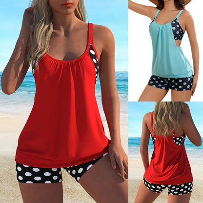 👙 S-3XL Női Pöttyös Kétrészes Fürdőruha | Divatos Bikini Szett – Kényelmes & Alakformáló Strand Divat 🏖️✨
