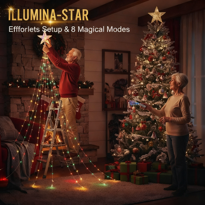 🎁Korai karácsonyi akció 50% kedvezménnyel🎄Csillagfényű kaszkád karácsonyfa égők