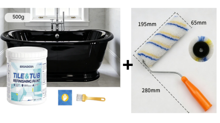 🛁✨ Prémium csempe- és kádfelújító festékkészlet – régi, sárgult, karcos felületek azonnal újjávarázsolva! Platás utánvéttel!