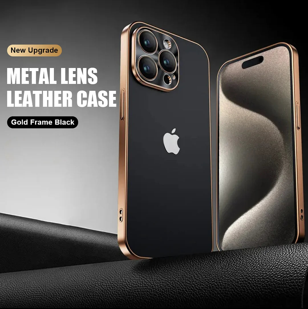 Carcasă slim cu lentile din metal galvanizat pentru iPhone
