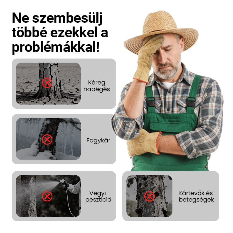 🌳 Fákra Specifikus Fagyálló & Rovarriasztó – Hosszan Tartó Hatás, Teljes Védelem, Kémia-mentes, Könnyen Kenhető!! 💪