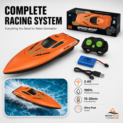 🚤 Kétmotoros, nagy sebességű távirányítású hajó – óriási sebesség, élethű kialakítás, vízi versenyzés otthon! 💨 Platás utánvéttel!