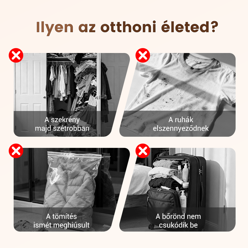 ✅ Legnépszerűbb Vákuumtároló Készlet: Páratlanító, Gombamentesítő, Több Méret | Kézi Szivattyú Utazáshoz & Otthonra