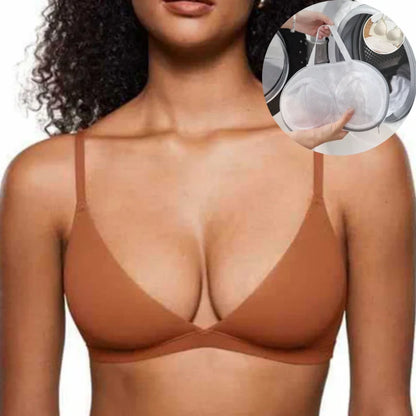 💞 Női merevítő nélküli, rugalmas anyagú támogató háromszög alakú bralette – kényelmes, természetes, egész napos viseletre! 🌸 Platás utánvéttel!