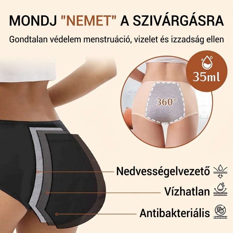 👙 2026 Legkedveltebb Bugyija – magas dereka formálja az alakot, szivárgásmentes biztonságot ad! ☁️ Kényelem, védelem, tökéletes illeszkedés. Utánvéttel!