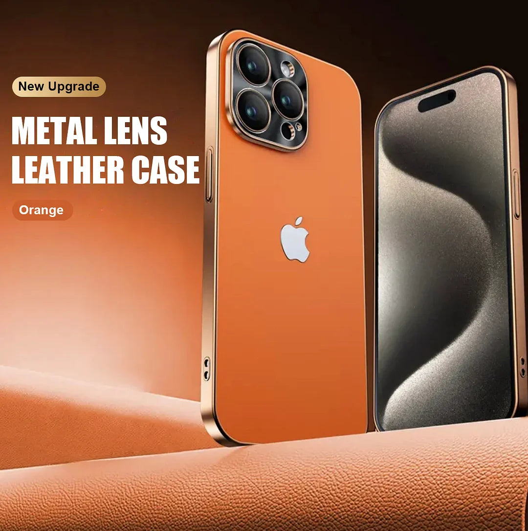 Carcasă slim cu lentile din metal galvanizat pentru iPhone