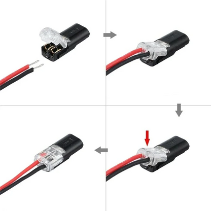 🔒🏠 Biztonságos Otthoni Használatra! Kétvezetékes Dugaszoló Csatlakozó Reteszelő Mechanizmussal - Védi a Családot a Véletlen Áramkimaradásoktól & Könnyű Telepítés
