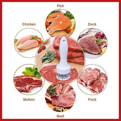 🔥 1+1 ingyen! Rozsdamentes acél húslágyító tű – extrán éles pengék, 304-es élelmiszeripari acél. Marha, csirke, sertés – másodpercek alatt omlós! 🥩✨ Platás utánvéttel!
