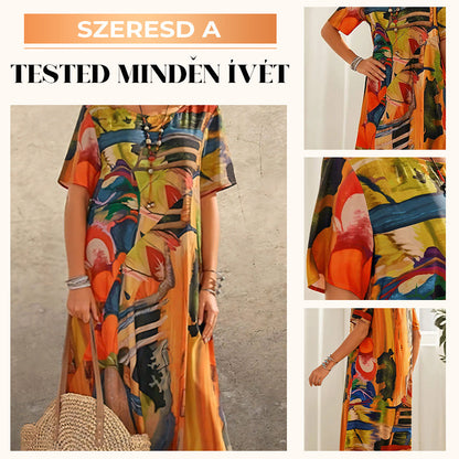 👗S-4XL🌴 Könnyű Szellős Trópusi Ruha | Női Divatos Nyári Szett Nyaralásra ✨