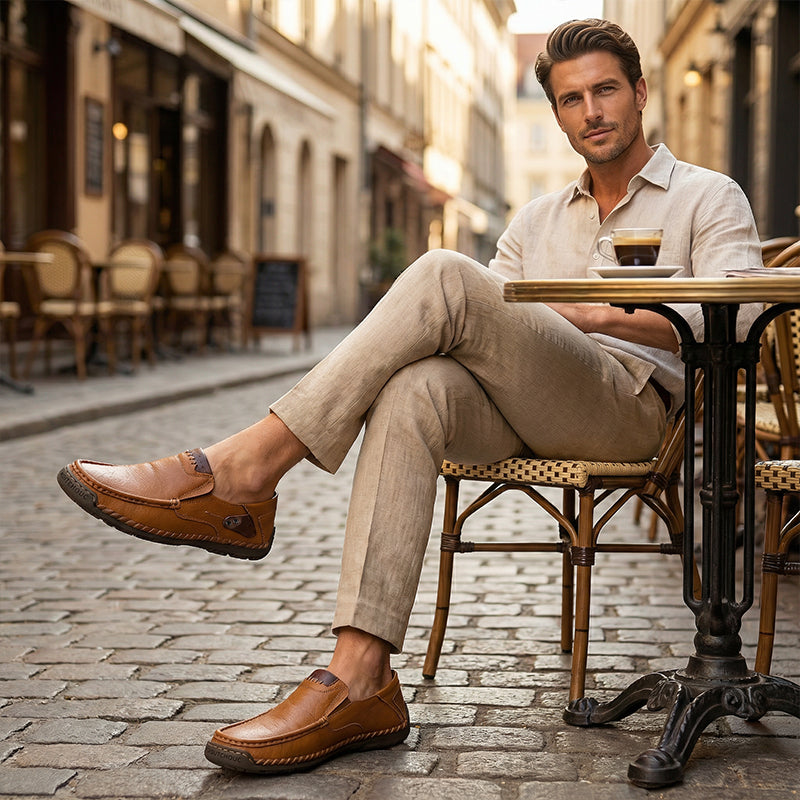 👞 Elegáns természetes bőr férfi cipő – kényelmes mindennapi viselet, prémium anyag! ✨ Raktáron, platás utánvéttel!