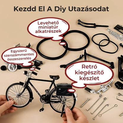 🚴 1:10 Szimulációs Mini DIY Retro Kerékpár Modell Dísz 🎁 A tökéletes karácsonyi ajándék! 🎄🎅