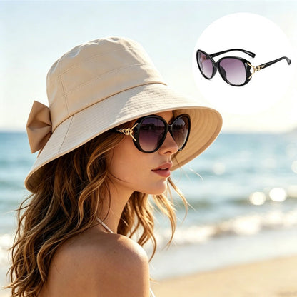 👒☀️ Széles karimájú, masnis napvédő kalap nőknek – UPF 50+ védelem, összecsukható, utazáshoz tökéletes! Platás utánvéttel!