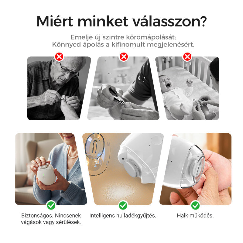 🎁 1+1 ingyenes! Univerzális automata körömreszelő – felnőtteknek és gyerekeknek egyaránt! 💅 Platás utánvéttel!