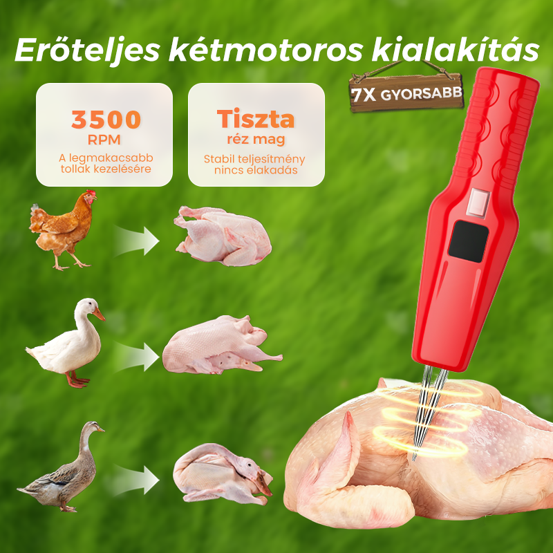 🦆🔥 2026 legkeresettebb termékei! Baromfi elektromos kopasztógép – könnyű kopasztás, időt és energiát takarít meg! 🐓⚡ Percek alatt tiszta, sima bőr. Utánvéttel!