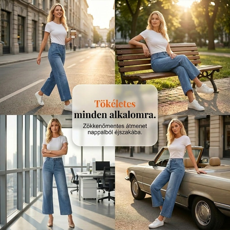👖 Női magas derekú, rövidített hordó farmernadrág – kényelmes, trendi, tökéletes nyári viseletre! ✨ Platás utánvéttel!