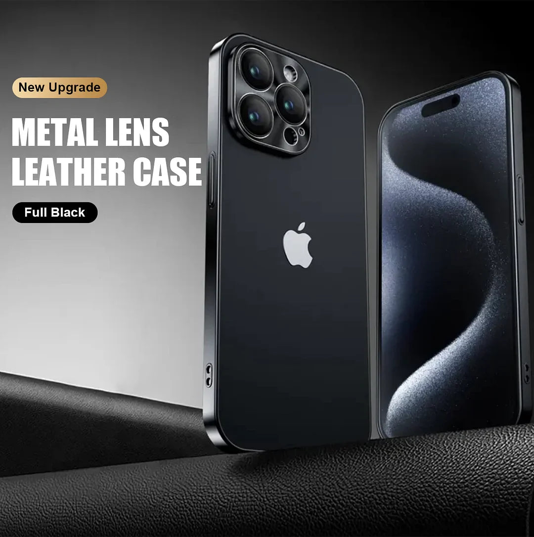 Carcasă slim cu lentile din metal galvanizat pentru iPhone