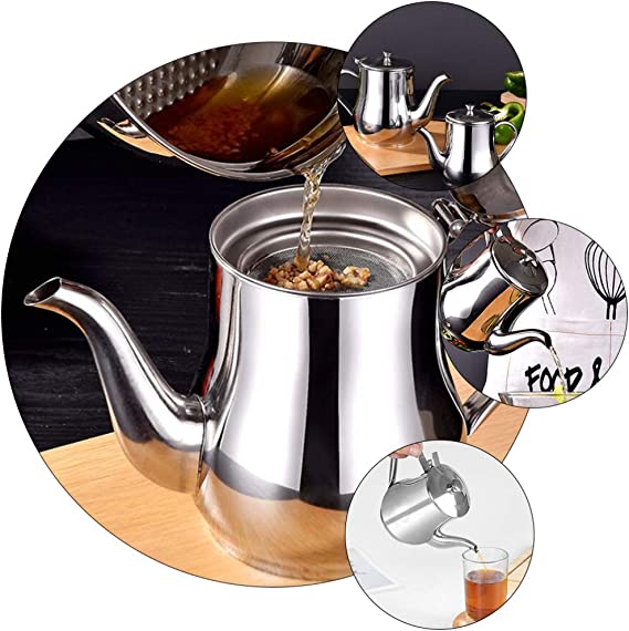 🍳 Rozsdamentes acél olajszűrő edény – tiszta olaj, zöldség- és húsleveszsippeg, morzsa és darabok nélkül! 🔥 Utánvéttel!