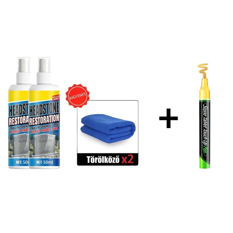 🏛️ Sírtisztító spray természetes kő felületre – gyengéd, mégis hatékony, nem károsítja a követ! Platás utánvéttel!