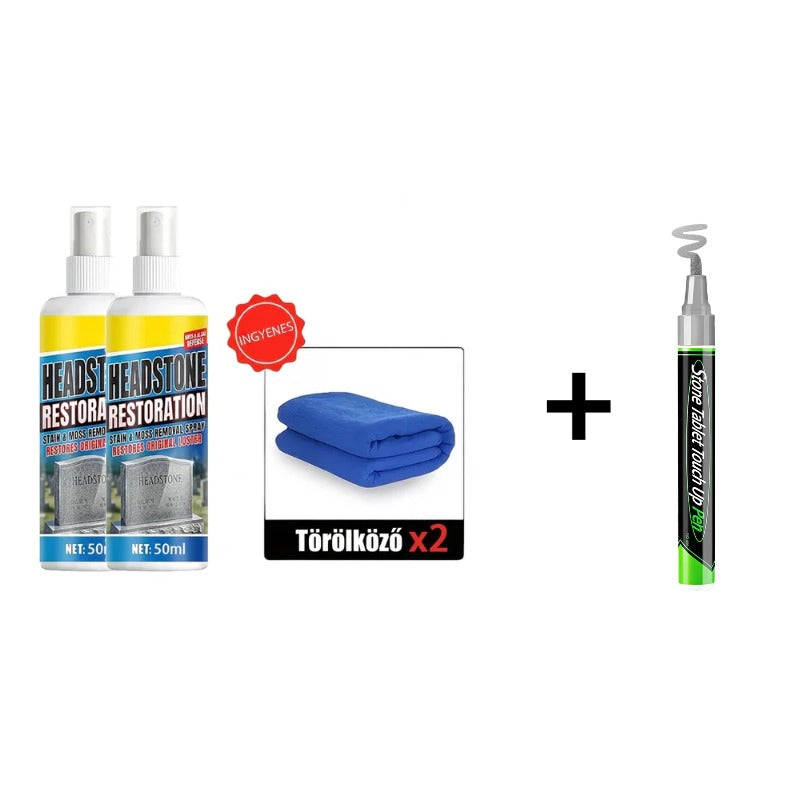 🏛️ Sírtisztító spray természetes kő felületre – gyengéd, mégis hatékony, nem károsítja a követ! Platás utánvéttel!
