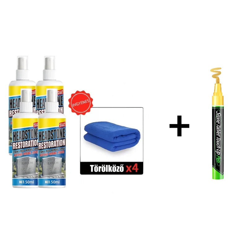 🏛️ Sírtisztító spray természetes kő felületre – gyengéd, mégis hatékony, nem károsítja a követ! Platás utánvéttel!