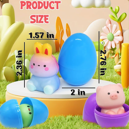 Lassan Kelő Squishy Játék Húsvétra | 12/24 DB Előretöltött Tojás - Kreatív Játék, Szenzoros Élmény Gyerekeknek