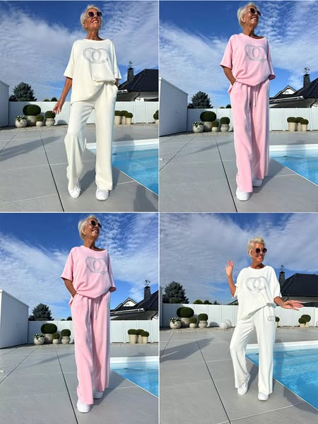 👚 S-5XL✨ Női Alkalmi Kétrészes Szett | Egyszínű Felső + Laza Nadrág Kényelmes Divat