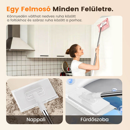 🧹 Eldobható porfelmosó 4 újrahasználható kendővel – nincs vödör, nincs mosás, csak söpörj és dobd ki! 🏠✨ Utánvéttel!