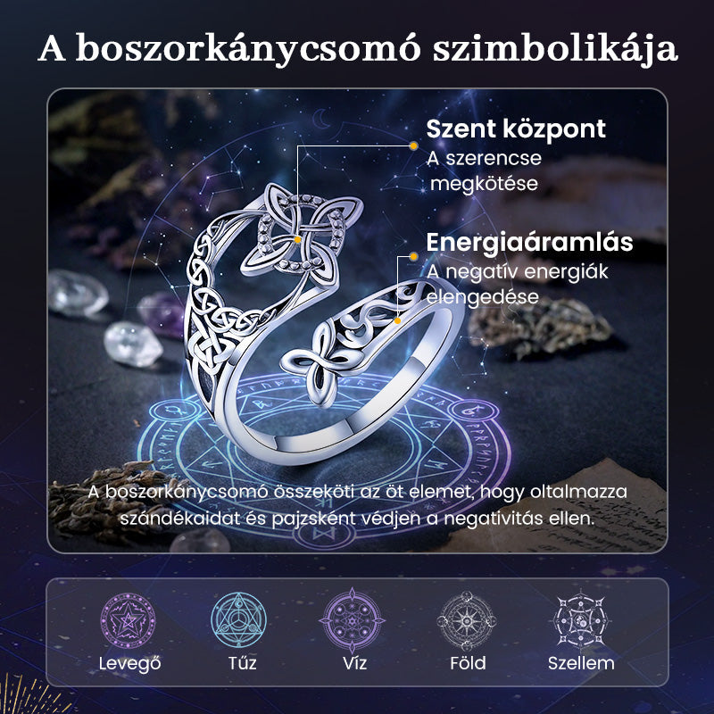 💍 Kelta boszorkánycsomó állítható gyűrű – végtelenség, erő és stílus az ujjadon! ✨ Platás utánvéttel!