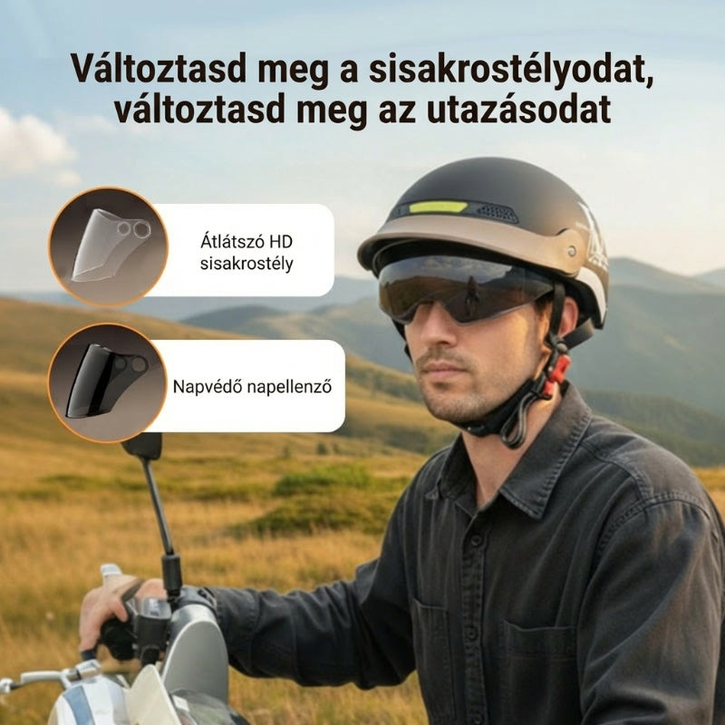 ⛑️🛵 Légáteresztő, könnyű, ütésálló motoros sisak – biztonság és kényelem egyben! 💕 Nyáron sem izzadsz, balesetvédelmi tanúsítvánnyal. Utánvéttel!