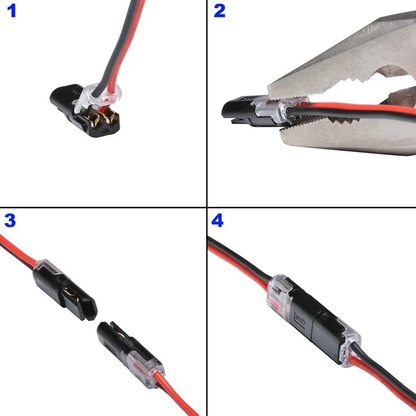 🔒🏠 Biztonságos Otthoni Használatra! Kétvezetékes Dugaszoló Csatlakozó Reteszelő Mechanizmussal - Védi a Családot a Véletlen Áramkimaradásoktól & Könnyű Telepítés