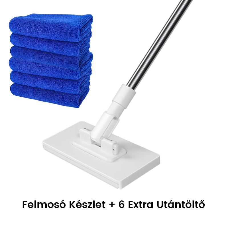 ⚡ Poroló seprű 4 mosható kendővel – szárazon és nedvesen is, nem hagy csíkot! 🏠✨ Platás utánvéttel!