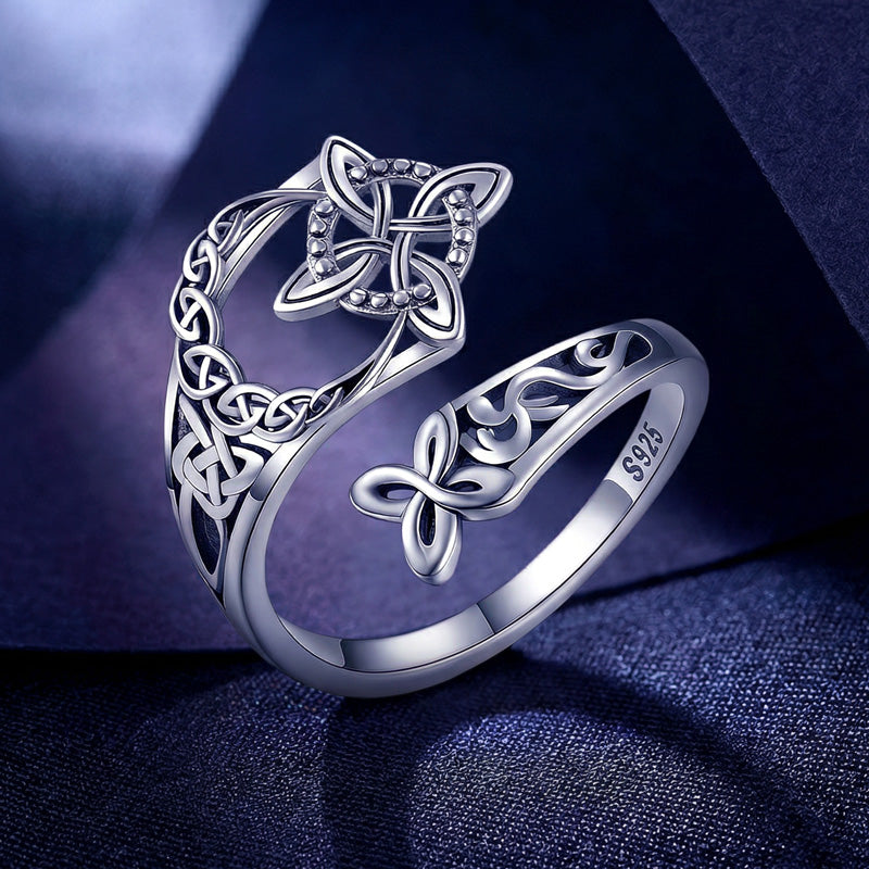 💍 Kelta boszorkánycsomó állítható gyűrű – végtelenség, erő és stílus az ujjadon! ✨ Platás utánvéttel!