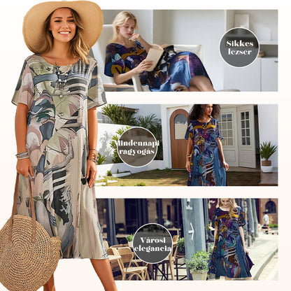 👗S-4XL🌴 Könnyű Szellős Trópusi Ruha | Női Divatos Nyári Szett Nyaralásra ✨