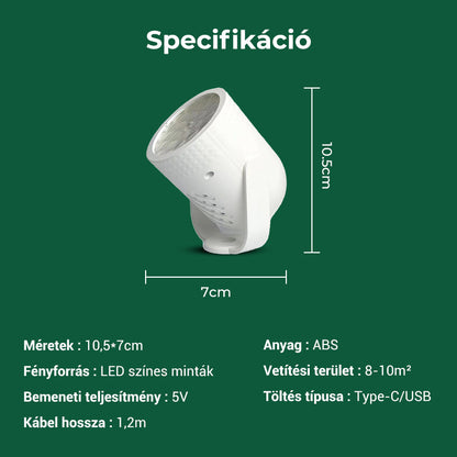 🔥✨Karácsonyi mintás USB LED projektorfény
