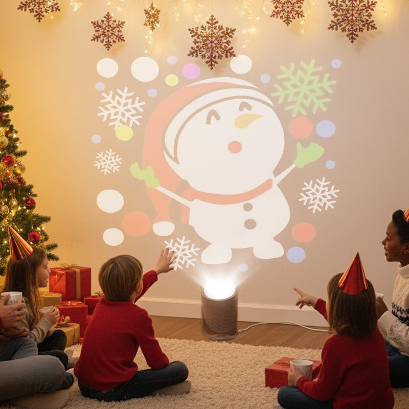 🔥✨Karácsonyi mintás USB LED projektorfény