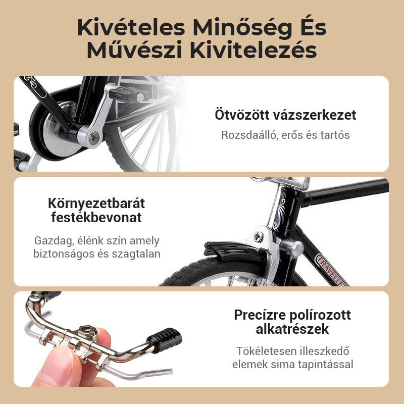 🚴 1:10 Szimulációs Mini DIY Retro Kerékpár Modell Dísz 🎁 A tökéletes karácsonyi ajándék! 🎄🎅