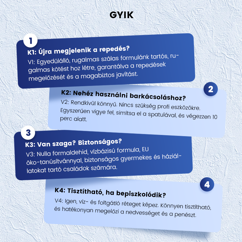 🌿💪 **Faljavítási paszta:** 100%-ban elasztikus, repedésálló, nedvességálló faljavító paszta ✅