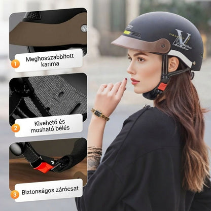 ⛑️🛵 Légáteresztő, könnyű, ütésálló motoros sisak – biztonság és kényelem egyben! 💕 Nyáron sem izzadsz, balesetvédelmi tanúsítvánnyal. Utánvéttel!