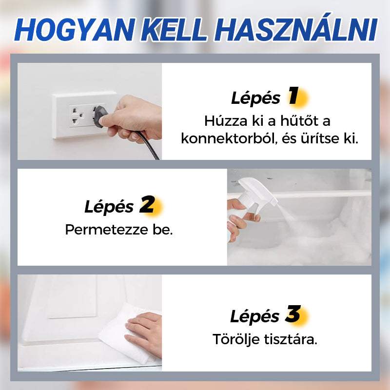 🔥🧊 Leolvasztó spray hűtő-fagyasztóhoz – percek alatt leolvaszt, erőszakmentesen! Platás utánvéttel!