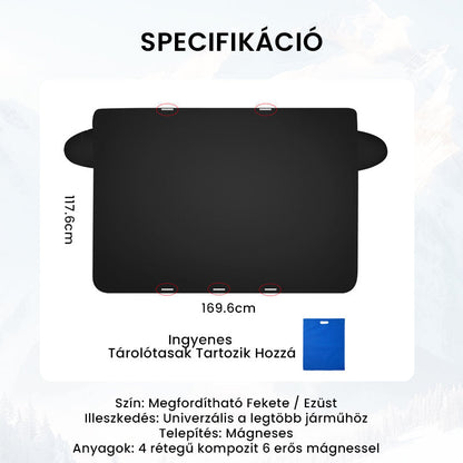 ❌ TŰNŐ HÓ ÉS JÉG! Mágneses Hóvédő Pajzs - 10 Másodperc Alatt Felszerelhető, Erős Tapadás 🧲🚗