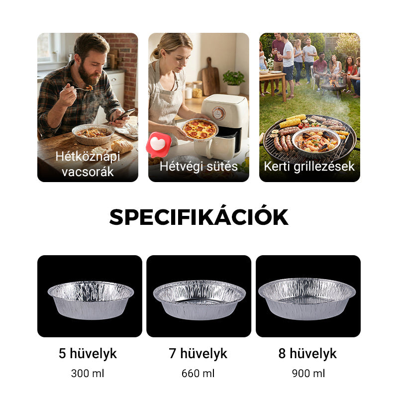 🔥 Vastag fólia tálca
