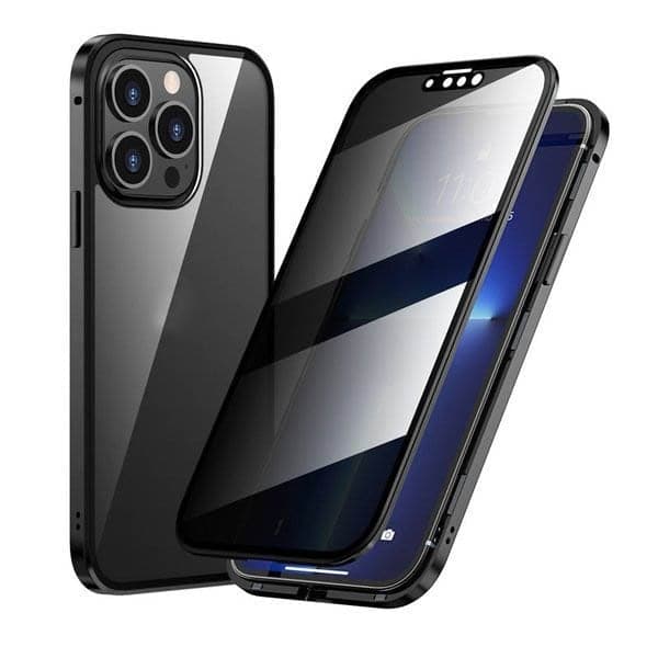 ⚜️ Prémium Mágneses iPhone Tok | Fém Keret + Magánügyi Üveg - Karcálló, Sokszínű, Katonai Minősítésű Védelmet Nyújt 🌟