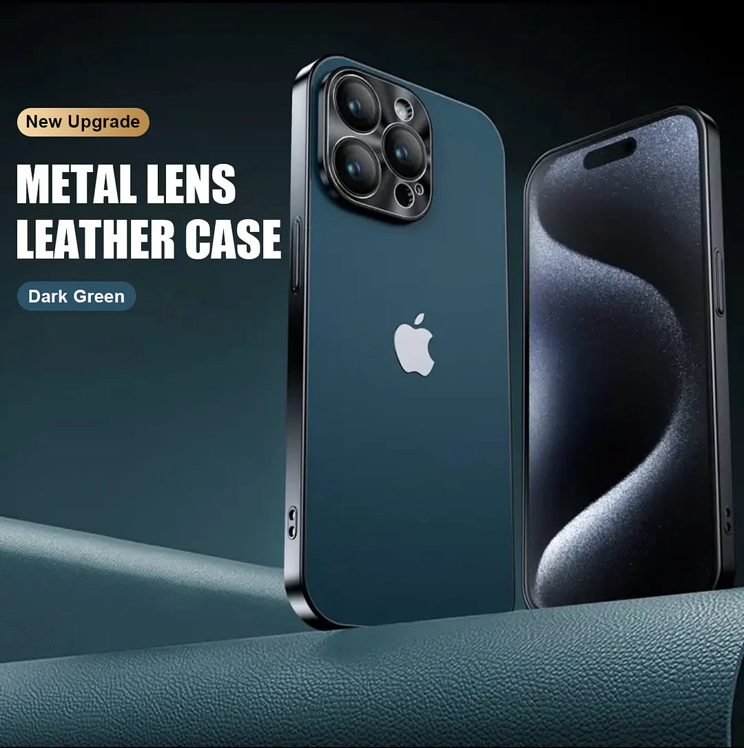 Carcasă slim cu lentile din metal galvanizat pentru iPhone