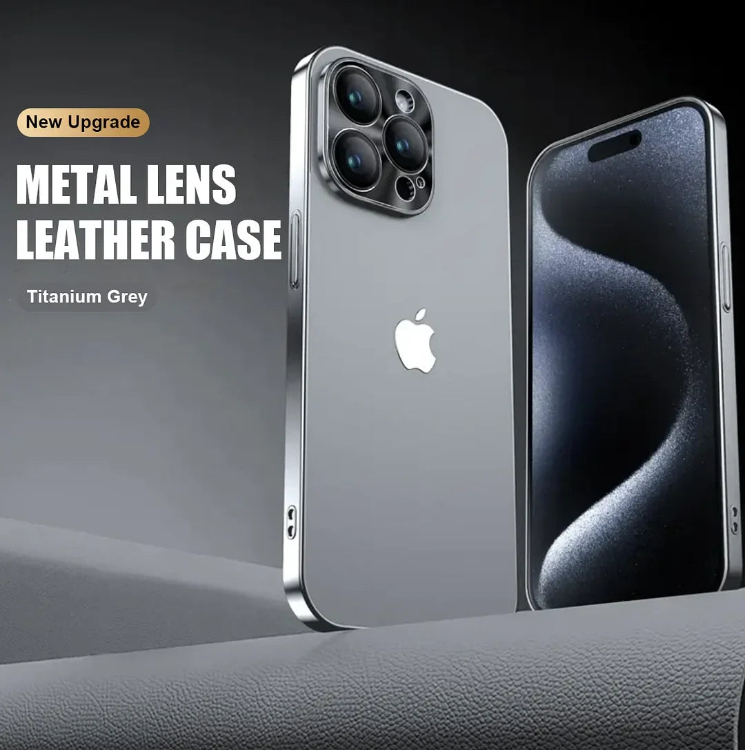 Carcasă slim cu lentile din metal galvanizat pentru iPhone