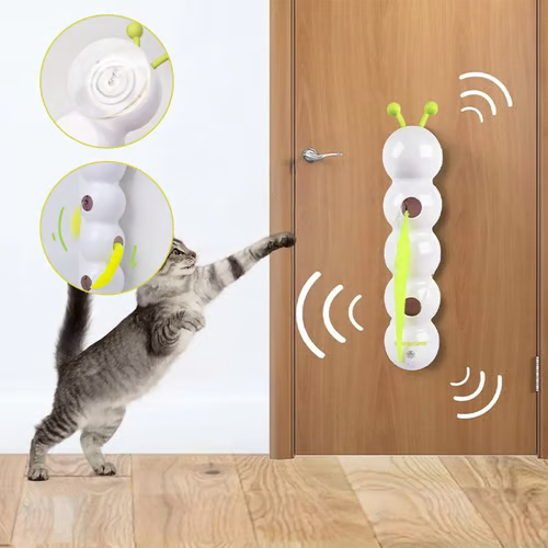 🏠 Egyedül Hagyott Macska Megmentője! Automata Elektromos Hernyó Játék | Biztonságos Anyag, Akkumulátoros, Csendes - Unaloműzés, Mozgás, Testi-Lelki Egészség 🐾💤