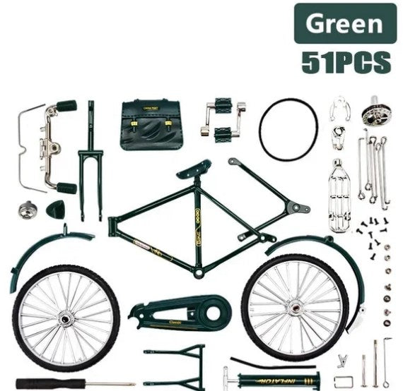🚴 1:10 Szimulációs Mini DIY Retro Kerékpár Modell Dísz 🎁 A tökéletes karácsonyi ajándék! 🎄🎅