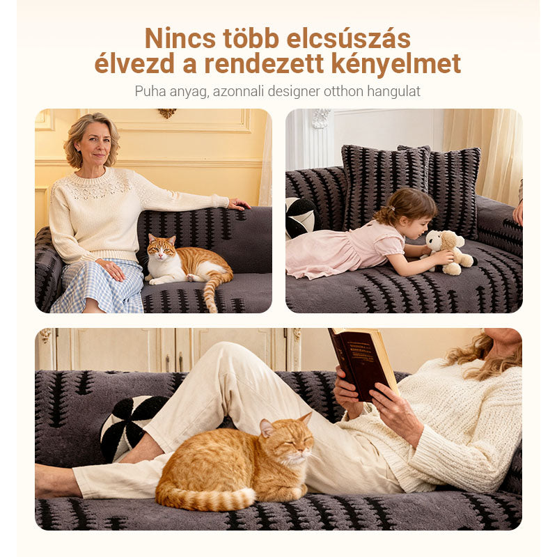 🛋️ Puha, csúszásgátló bársony kanapetakaró – nem csúszkál, nem gyűrődik, kényelmes és elegáns! ✨ Platás utánvéttel!